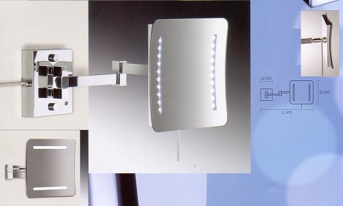 Kosmetikspiegel beleuchtet in quadratischer Spiegelform by Bavaria Bder-Technik GdbR