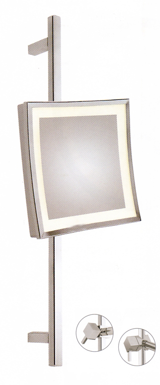 Kosmetikspiegel quadratisch mit Beleuchtung und höhenverstellbar by Bavaria Bäder-Technik GdbR