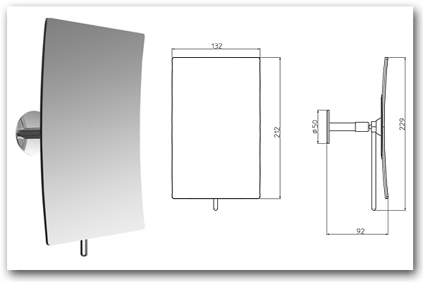 Klebespiegel als Kosmetikspiegel mit Vergrsserungsspiegel by Bavaria Bder-Technik GdbR