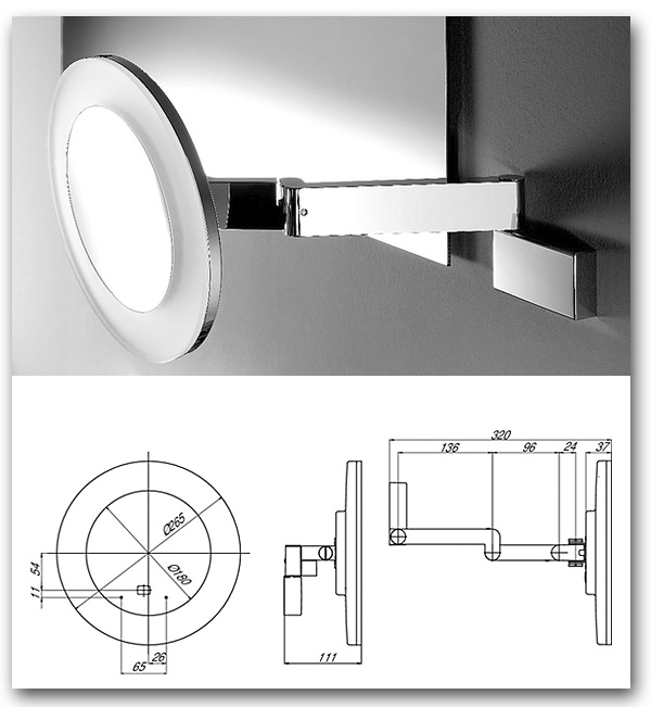 Design Schminkspiegel zur Kosmetik und Rasur by Bavaria Bder-Technik GdbR