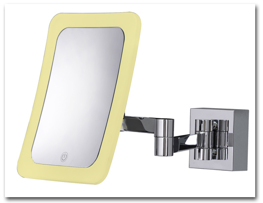 Schminkspiegel mit Vergrösserung zur Befestigung als Wandspiegel und zur Verwendung als Kosmetikspiegel by Bavaria Bäder-Technik GdbR