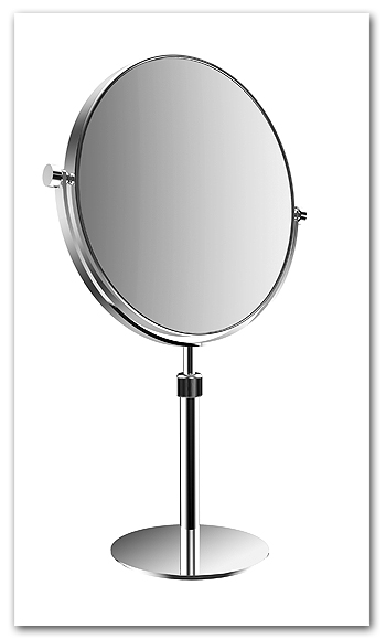 Kosmetikspiegel als Standspiegel variabel in der Höhe verstellbar by Bavaria Bäder-Technik GdbR